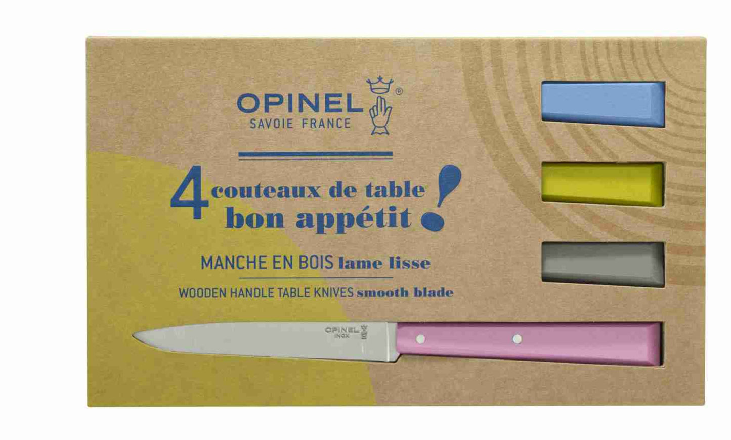 Opinel Tafelmessenset N°125, Bon Appétit, 4-delig