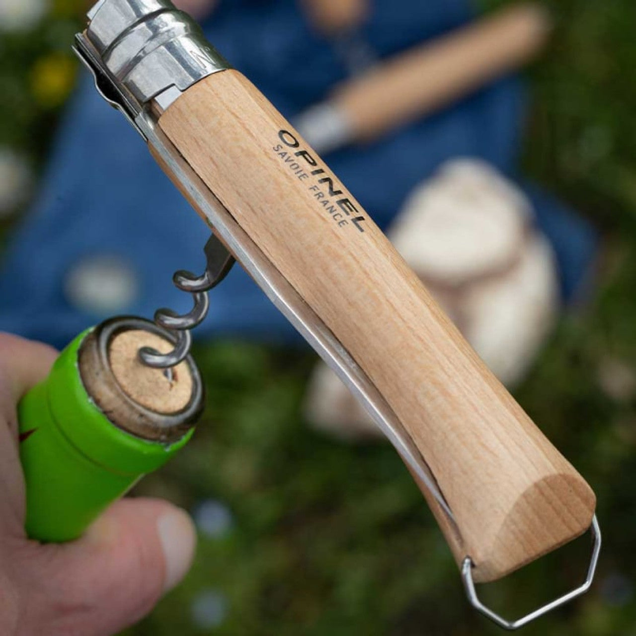 Opinel Kurkentrekker-zakmes met opener, N°10 Gourmets