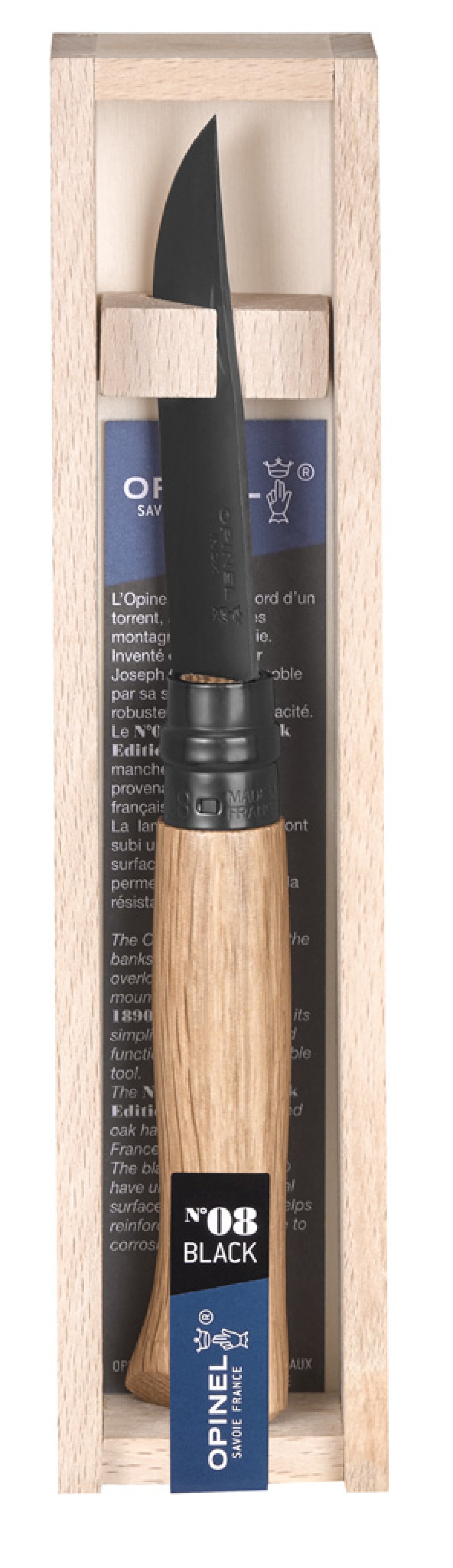 Opinel Zakmes N°08, Black Oak